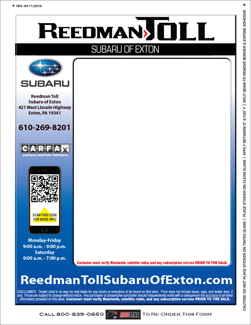 Pre-Printed Color Window Label Templates – External Weatherproof Full Size (Increments of 250)