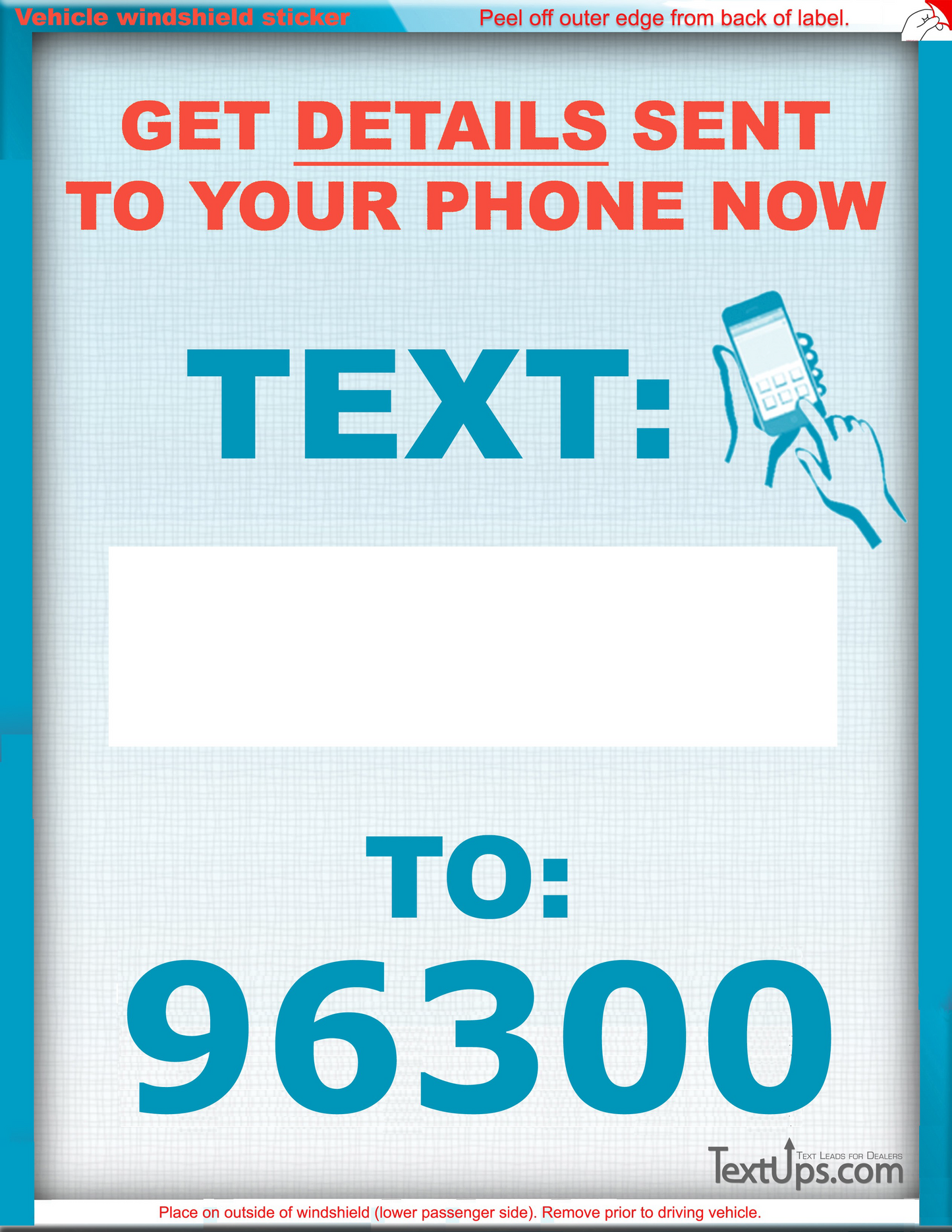 Pre-Printed Color Window Label Templates – External Weatherproof Full Size (Increments of 250)