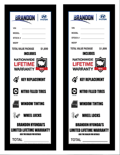 Pre-Printed Color Window Label Templates – External Weatherproof Addendum Size (Increments of 125)