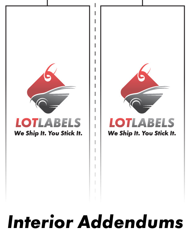 Pre-Printed Color Window Label Templates – Internal Addendum Size (Increments of 125)