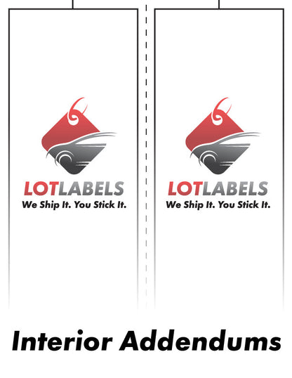 Pre-Printed Color Window Label Templates – Internal Addendum Size (Increments of 125)
