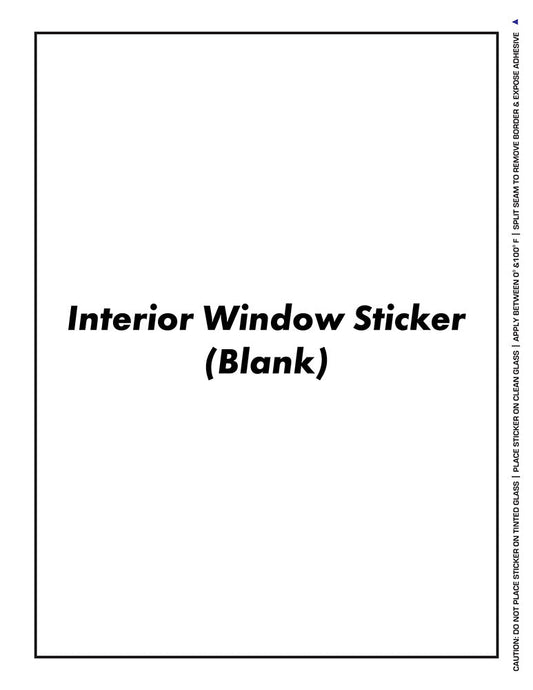 Blank – Internal Full Size (Increments of 250)