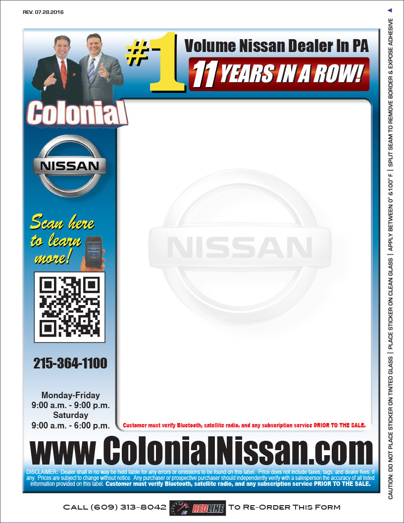 Pre-Printed Color Window Label Templates – External Weatherproof Full Size (Increments of 250)