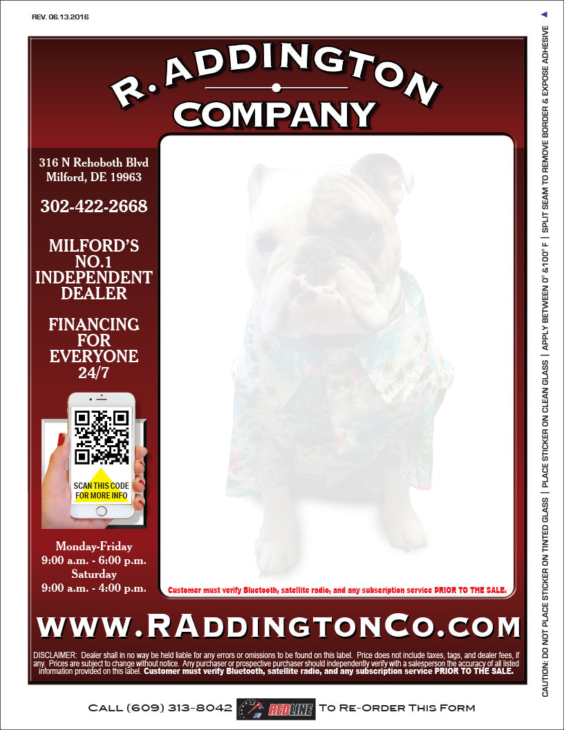 Pre-Printed Color Window Label Templates – External Weatherproof Full Size (Increments of 250)