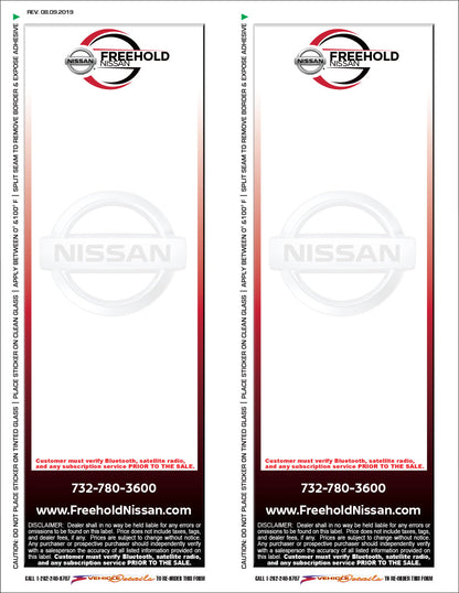 Pre-Printed Color Window Label Templates – External Weatherproof Addendum Size (Increments of 125)