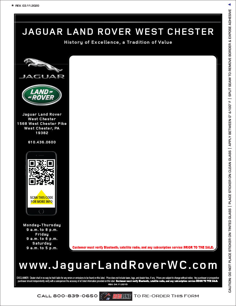 Pre-Printed Color Window Label Templates – External Weatherproof Full Size (Increments of 250)