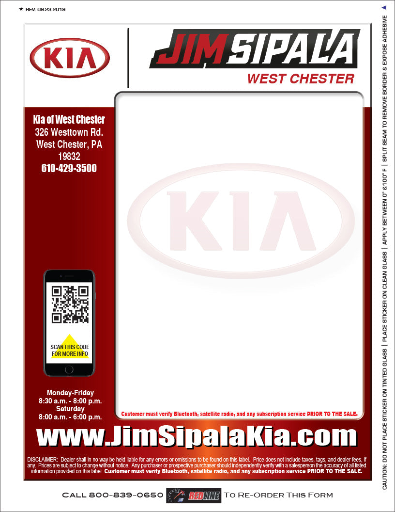 Pre-Printed Color Window Label Templates – External Weatherproof Full Size (Increments of 250)
